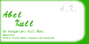abel kull business card